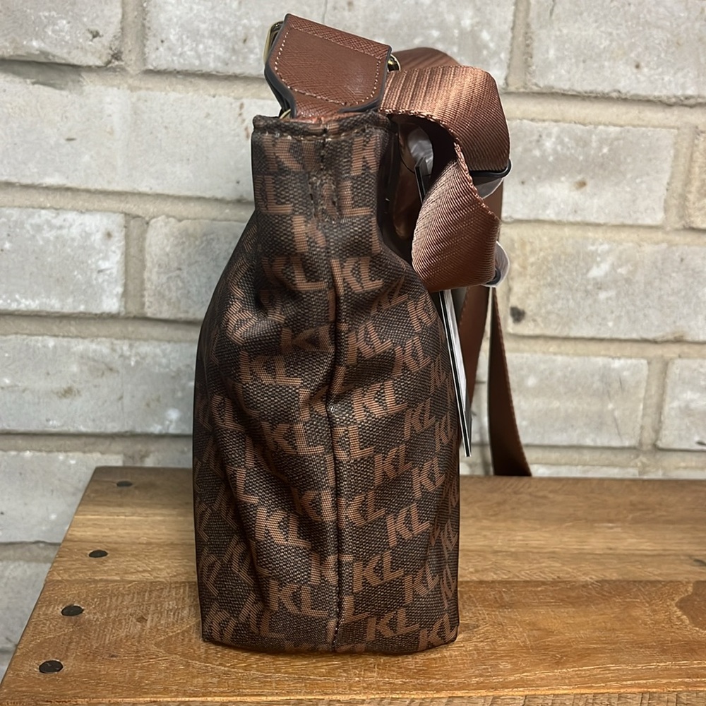 Karl Lagerfeld Brown Logo Crossbody Purse NWT - Picture 8 of 11